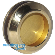 Schiebetrmuschelpaar rund, Glasstrke 8 - 12 mm, Messing poliert