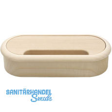 Kabeldurchgang oval, Holz, 57 x 143 mm, Ahorn roh
