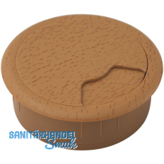 Kabeldurchgang rund, Einbau  80 mm, Kunststoff verchromt matt