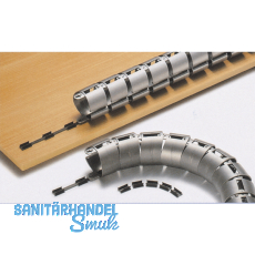 Kabelkanal horizontal, Lnge 1000 mm, Kunststoff silber