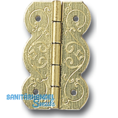 Stil Kassettenscharnier 25x16 mm, Stahl vermessingt Stil Kassettenscharnier 25x16 mm, Stahl vermessingt