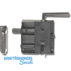 Kastenschloss, rechts, DM 60, 100 x 116 mm, Stahl schwarz lackiert