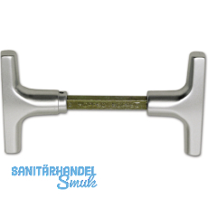 Kipptorschloss-Griffpaar, VK 9 mm, TS 40 - 50 mm, silber eloxiert