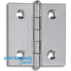 Knopfscharnier - leichte Ausfhrung 60x50x0,9 mm, Edelstahl