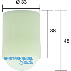Kugelrolle 3  33 mm, Tiefe 38 mm, Kunststoff wei