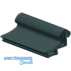 Dichtung 41AL-EPDM-B, fr Zargenprofil Glasstrke 8 & 10 mm, Kunststoff grau