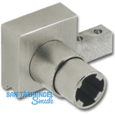 HEKNA Nr.2 515 Zylinder-Laufschuhschloss Profil ohne Glasnut, matt