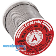 Kolofonium-Ltdraht (Rhren-Lot)  2 mm Rolle=1000 g