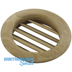 Lftungsrosette rund  112 mm, Einlass  94 mm, Eiche roh