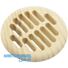 Lftungsrosette rund  83 mm, Einlass  68 mm, Fichte roh