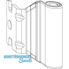MACO Bandwinkel aufschraubbar 12/20-13 mm, inkl. Abdeckkappe wei (55009)