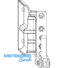 MACO Ecklager DT, 4/18 mm, rechts, 130 kg, silber (55092)