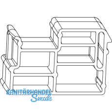 MACO Fiber-Therm Grundkrper Verbreiterungsverbinder 140 mm, silber (455125)