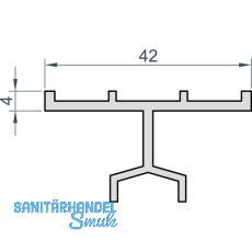 MACO HS Führungsschiene oben universal nieder, silber, L=5000 mm (N20915) MACO HS Führungsschiene oben universal nieder, silber, L=5000 mm (N20915)