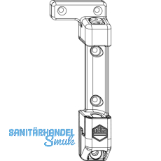 MACO Scherenlager MAMMUT 180 kg, mit 9 mm Tragezapfen, wei, rechts (212542)