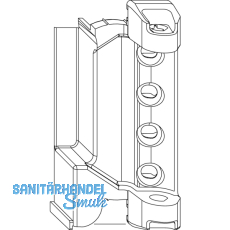 MACO Scherenlager Doppeltopf 4/18-9 mm, 130 kg, links, silber (202542)