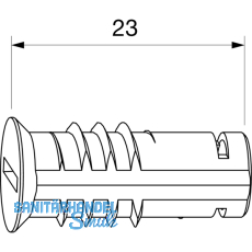 MACO-TRONIC Magnet einschraubbar in Zink Gehuse, silber (465323)