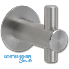 Mantelhaken Inti mit Platte  30 mm, Tiefe 62 mm, Edelstahl gebrstet