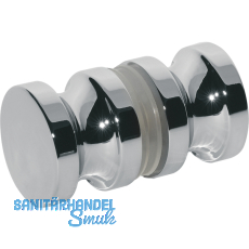 Duschtrknopf DTKL 10, beidseitig, 32 mm, Messing verchromt poliert