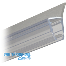 Dichtprofil seitlich mit Lippe fr 6 - 8 mm, Lnge 2010 mm, transparent