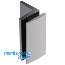 Winkelverbinder Bella, 90 Glas-Wand m. Langloch, Messing verchr. pol.(81080.31)