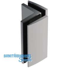 Winkelverbinder Bella, 90 Glas-Glas m. Langloch, Messing verchr. pol.(81083.31)