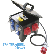 Mobilverteiler Vollgummi Spitz tragbar 5G2,5 4x250V/2x400V+FI IP44