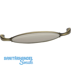 Griff Anaheim LA 96 mm, ZN/Kunststoff altmessing brniert/beige