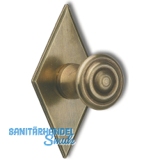 Knopf Karo mit Schild Knopf- 25 mm, Breite 35 mm, Hhe 68 mm, Messing patiniert