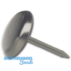 Nagelgleiter mit Stahlkappe und Einschlagstift 2, rund, 14, FE vernickelt