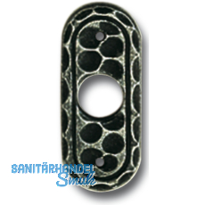 HRTNAGL Ovalrosette 30 x 42 mm, verzinkt schwarz lackiert