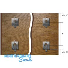 CAMAR Paneelaufhnger 814, mit Feder, Befestigung unten, Stahl verzinkt