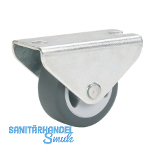 Parkett-Bockrolle 50x19 mm , TPE-Rad grau Parkett-Bockrolle 50x19 mm , TPE-Rad grau