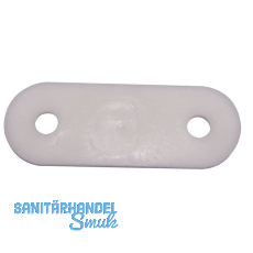 Unterlegplatte zu Schlieblech, 2 mm, Kunststoff wei/ POM