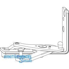 ROTO NT Designo 2 Ecklager, Holz, Falztiefe 30 mm, 13V, links (570080)