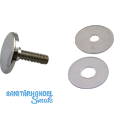 Rndelschraube zu Glastablar-Klemmtrger Zylinder B, Messing verchromt poliert