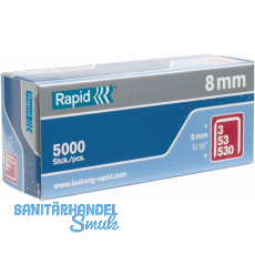 RAPID Klammern Type 53 6 mm aus Stahldraht (5000 Stck)