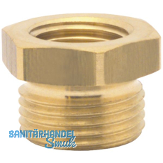 Druckluft Reduziernippel mit IG 3/8\" und AG 1/2\" aus Messing