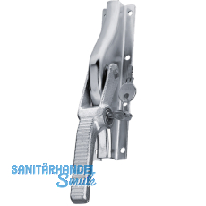 Tortreibriegel aufliegend sperrbar, 10 x 10 mm, Hub 23 mm, Stahl silbergrau