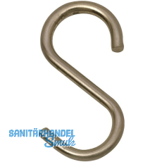 S-Haken offen, Stahl Edelstahl Effekt