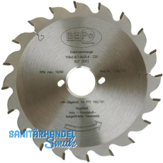 BEPO Sgeblatt HW 170 mm Zhne 18 fr Holz zu Bepo FFS 171