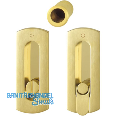 Schiebetrmuschel Set -ecken abgerundet ungelocht,Messing satiniert-poliert-PVD