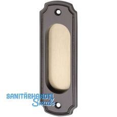 Schiebetrmuschel 40 x 127 mm,ungelocht, Messing patiniert