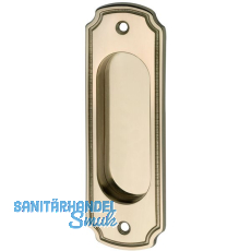 Schiebetrmuschel 40 x 127 mm, ungelocht, Messing poliert, kantig