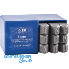 Schlagziffern-Satz Gravurem-Sonderklasse 5 mm