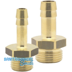 Druckluft Einschraubtlle Messing mit AG 1/4\" fr 9 mm Schlauch