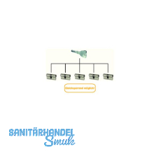 Einbaudoppelzylinder AZ, Lagerprogramm, 28/53, Messing matt