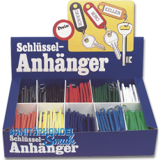 Schlsselanhnger Box - 100-tlg. in 10 Farben sortiert, ohne Aufhngeloch