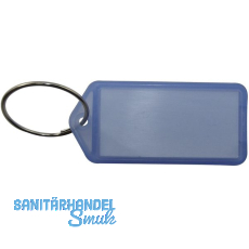 Schlsselanhnger - mit Papiereinlage, Kunststoff transparent blau