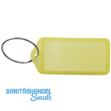 Schlsselanhnger - mit Papiereinlage, Kunststoff transparent gelb
